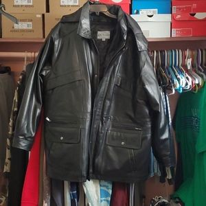 Genuine leather black jacket